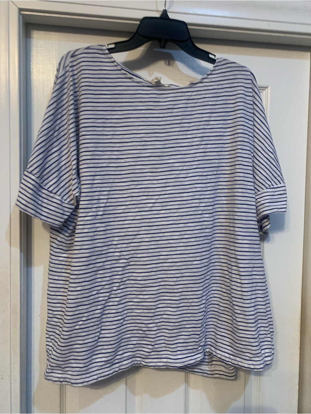 Seasalt Cornwall Womens Plus size 20/2X Relaxed Striped Short-Sleeve Top